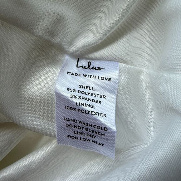 Lulus Loving Fate White Bow Square Neck Backless Maxi Dress Size Large - Picture 14 of 15